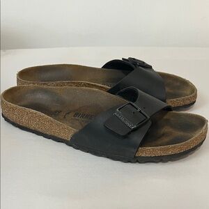Birkenstock Madrid Black Single Strap Sandals sz L8